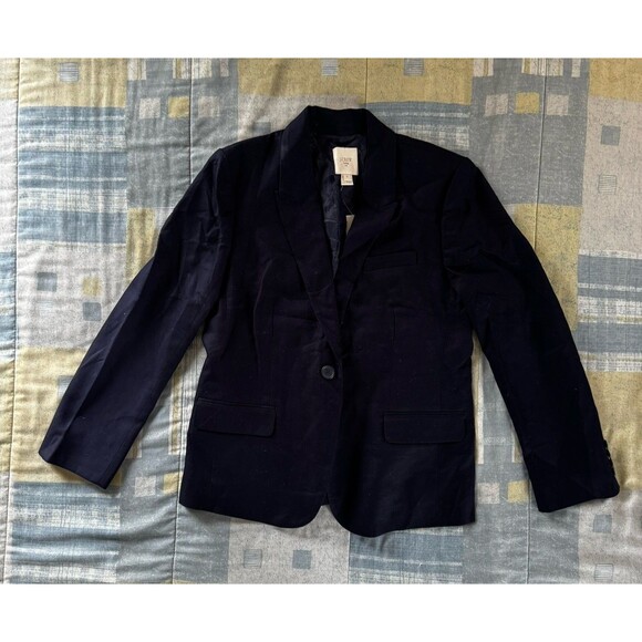 J. Crew Navy Blue Women's Blazer Jacket & Pants Bundle Sz 10 - Picture 2 of 16